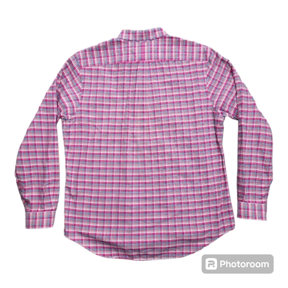 Ralph Lauren Mens Shirt XXL Pink Plaid Button Down Long Sleeve Naked Pony Preppy - Picture 3 of 11
